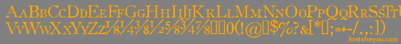 Oldssch Font – Orange Fonts on Gray Background