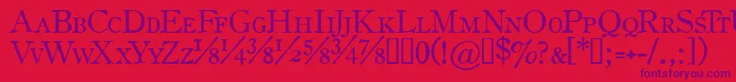 Oldssch Font – Purple Fonts on Red Background