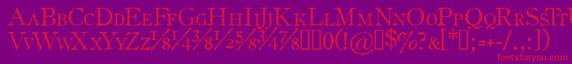 Oldssch Font – Red Fonts on Purple Background