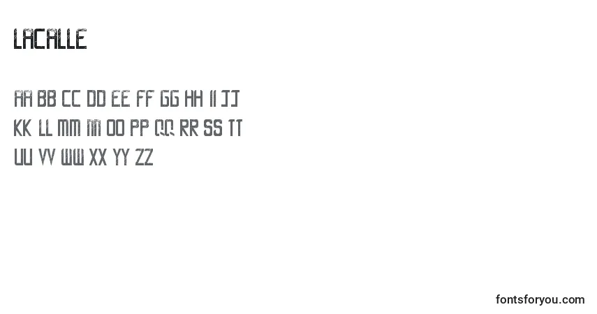 Schriftart LaCalle6 – Alphabet, Zahlen, spezielle Symbole