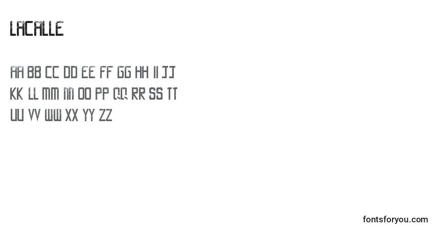 A fonte LaCalle6 – alfabeto, números, caracteres especiais