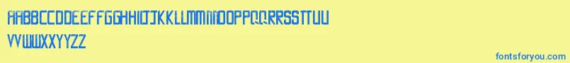 LaCalle6 Font – Blue Fonts on Yellow Background