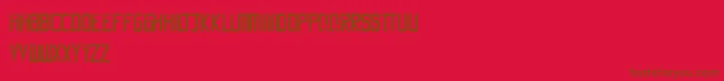 LaCalle6 Font – Brown Fonts on Red Background