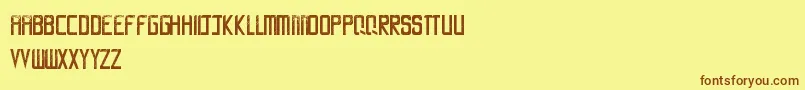 Czcionka LaCalle6 – brązowe czcionki na żółtym tle