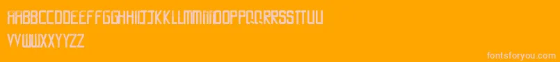 LaCalle6 Font – Pink Fonts on Orange Background