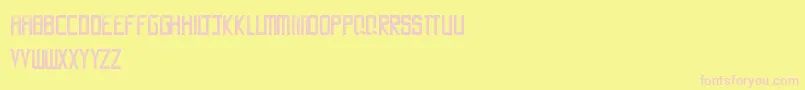 LaCalle6 Font – Pink Fonts on Yellow Background