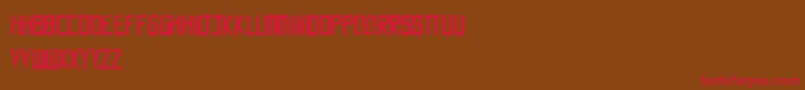 LaCalle6 Font – Red Fonts on Brown Background