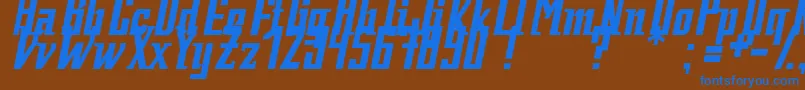 Lisätietoja Fatman1.0-fontista Fatman1.0-fontti – siniset fontit ruskealla taustalla