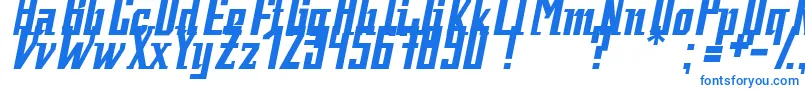 Czcionka Fatman1.0 – niebieskie czcionki na białym tle