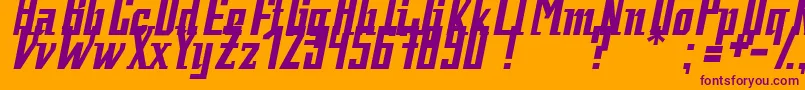 Fatman1.0 Font – Purple Fonts on Orange Background