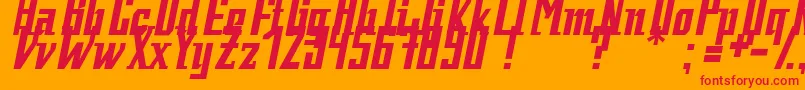 Шрифт Fatman1.0 – красные шрифты на оранжевом фоне