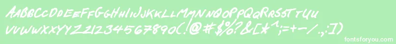 FCkBeansBoldItalic Font – White Fonts on Green Background