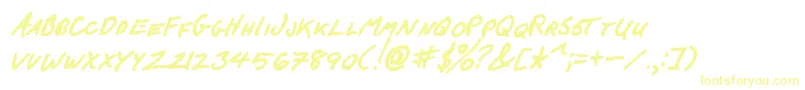 FCkBeansBoldItalic Font – Yellow Fonts on White Background