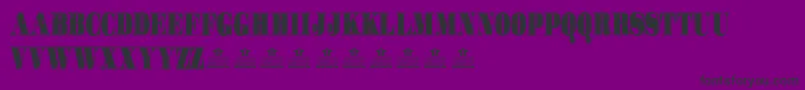 GotchaPersonalUse-Schriftart – Schwarze Schriften auf violettem Hintergrund