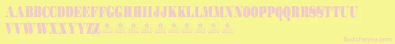 GotchaPersonalUse-Schriftart – Rosa Schriften auf gelbem Hintergrund