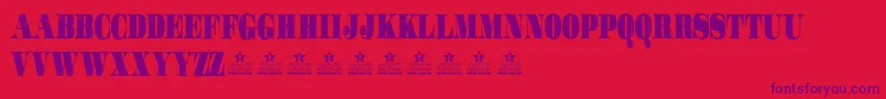 GotchaPersonalUse Font – Purple Fonts on Red Background