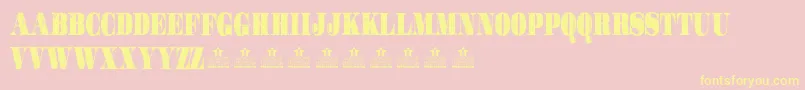 GotchaPersonalUse-Schriftart – Gelbe Schriften auf rosa Hintergrund