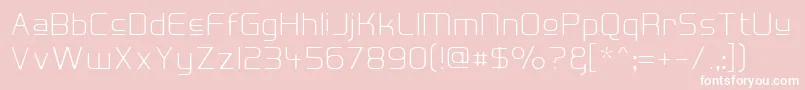 HallFeticaUpperDecompose Font – White Fonts on Pink Background