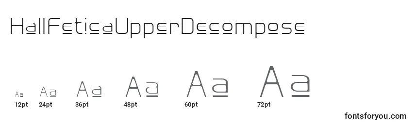 HallFeticaUpperDecompose Font Sizes