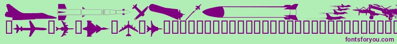 Wmmilitary1 Font – Purple Fonts on Green Background