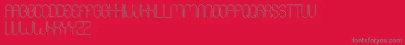 MersShadow-fontti – harmaat kirjasimet punaisella taustalla