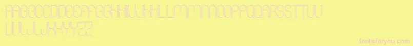 MersShadow Font – Pink Fonts on Yellow Background