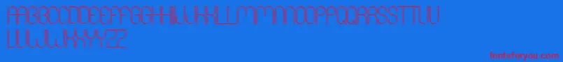 MersShadow Font – Red Fonts on Blue Background