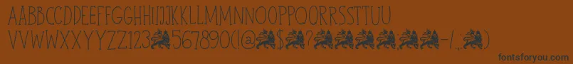 DkJohnBrown Font – Black Fonts on Brown Background