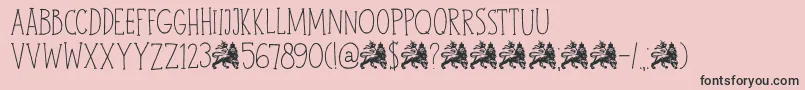 DkJohnBrown Font – Black Fonts on Pink Background