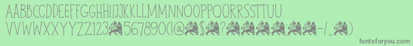 DkJohnBrown Font – Gray Fonts on Green Background