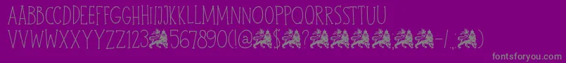 DkJohnBrown Font – Gray Fonts on Purple Background