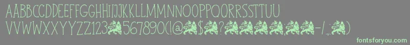 DkJohnBrown Font – Green Fonts on Gray Background
