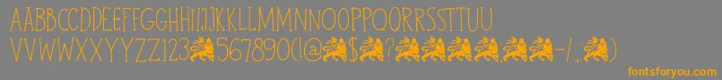DkJohnBrown Font – Orange Fonts on Gray Background