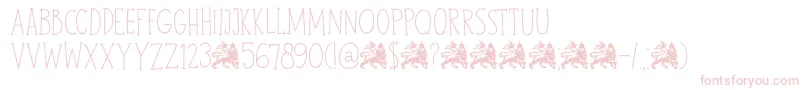 DkJohnBrown Font – Pink Fonts on White Background