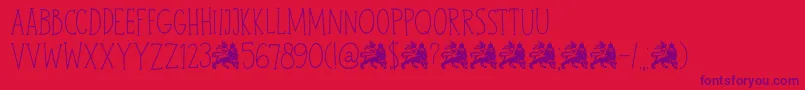 Шрифт DkJohnBrown – фиолетовые шрифты на красном фоне