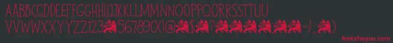 DkJohnBrown Font – Red Fonts on Black Background