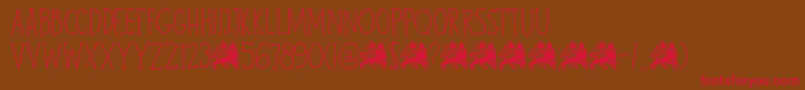 DkJohnBrown Font – Red Fonts on Brown Background