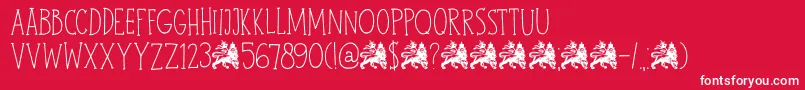 DkJohnBrown Font – White Fonts on Red Background