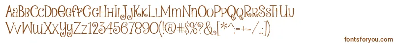 PeanutbutterSmoothies2-fontti – ruskeat fontit valkoisella taustalla
