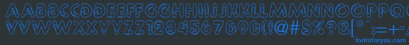 PaulineRegular Font – Blue Fonts on Black Background