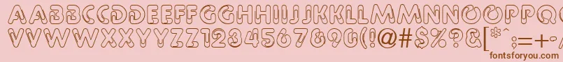 PaulineRegular Font – Brown Fonts on Pink Background