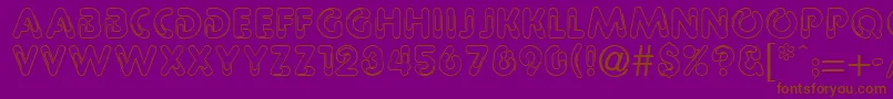 PaulineRegular Font – Brown Fonts on Purple Background