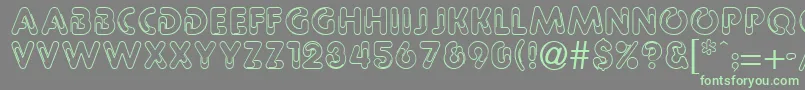 PaulineRegular Font – Green Fonts on Gray Background