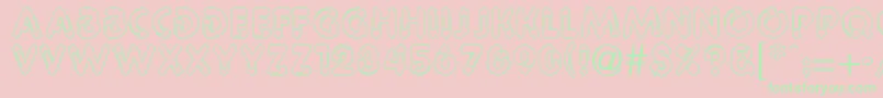 PaulineRegular Font – Green Fonts on Pink Background