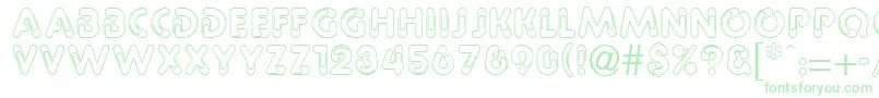 PaulineRegular Font – Green Fonts on White Background