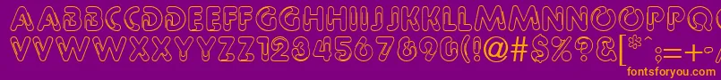 PaulineRegular Font – Orange Fonts on Purple Background