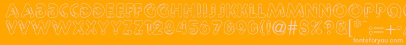 PaulineRegular Font – Pink Fonts on Orange Background