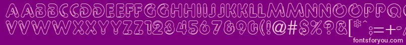 PaulineRegular Font – Pink Fonts on Purple Background