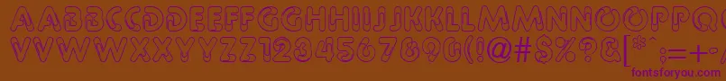 PaulineRegular Font – Purple Fonts on Brown Background