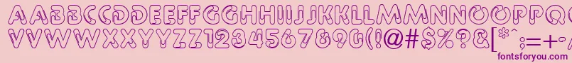 PaulineRegular Font – Purple Fonts on Pink Background